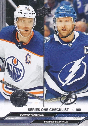 #199 Connor McDavid / Steven Stamkos - Edmonton Oilers / Tampa Bay Lightning - 2023-24 Upper Deck Hockey