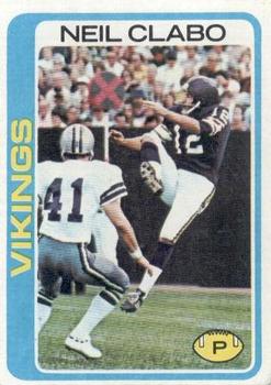 #199 Neil Clabo - Minnesota Vikings - 1978 Topps Football