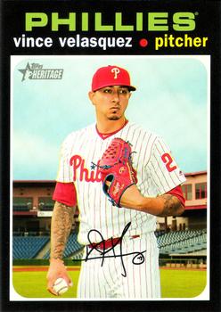 #19 Vince Velasquez - Philadelphia Phillies - 2020 Topps Heritage Baseball