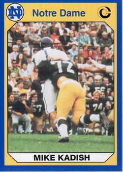 #19 Mike Kadish - Notre Dame Fighting Irish - 1990 Collegiate Collection Notre Dame Football