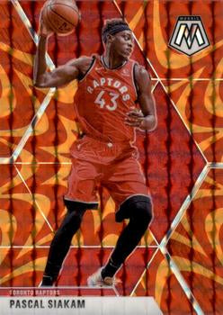 #19 Pascal Siakam - Toronto Raptors - 2019-20 Panini Mosaic - Reactive Orange Basketball