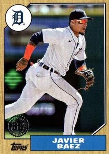 #87TBU-19 Javier Baez - Detroit Tigers - 2022 Topps Update - 1987 Topps Baseball 35th Anniversary Baseball