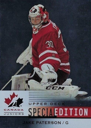 #SE-19 Jake Paterson - Canada - 2014 Upper Deck Team Canada Juniors - Special Edition Hockey