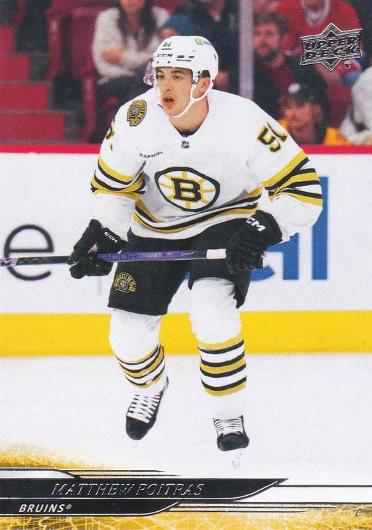 #19 Matthew Poitras - Boston Bruins - 2024-25 Upper Deck Hockey