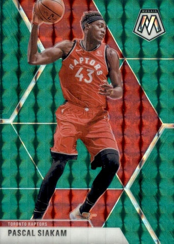 #19 Pascal Siakam - Toronto Raptors - 2019-20 Panini Mosaic - Green Prizm Basketball