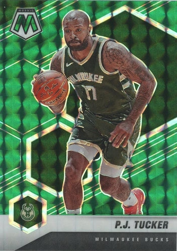 #19 P.J. Tucker - Milwaukee Bucks - 2020-21 Panini Mosaic - Mosaic Green Basketball