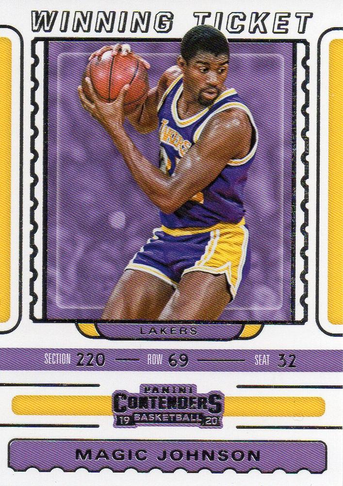 #19 Magic Johnson - Los Angeles Lakers - 2019-20 Panini Contenders - Winning Ticket Basketball