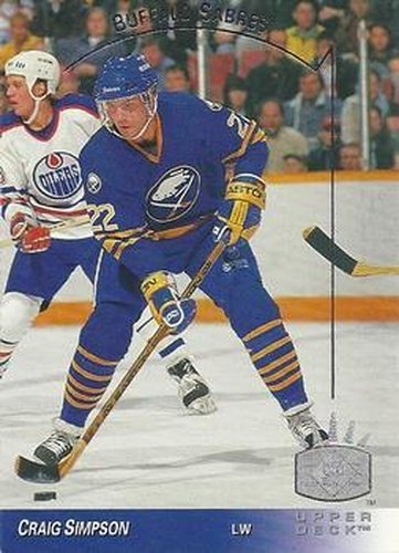 #19 Craig Simpson - Buffalo Sabres - 1993-94 Upper Deck - SP Hockey
