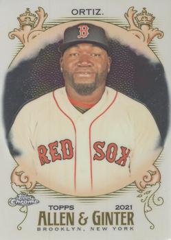 #19 David Ortiz - Boston Red Sox - 2021 Topps Allen & Ginter Chrome Baseball