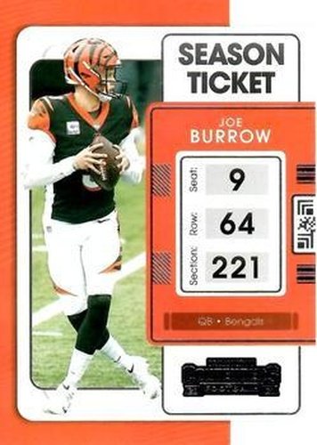 #19 Joe Burrow - Cincinnati Bengals - 2021 Panini Contenders Football