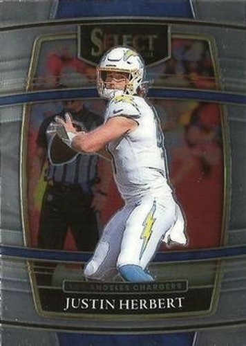 #19 Justin Herbert - Los Angeles Chargers - 2021 Panini Select - Black and Gold Prizm Die Cut Football