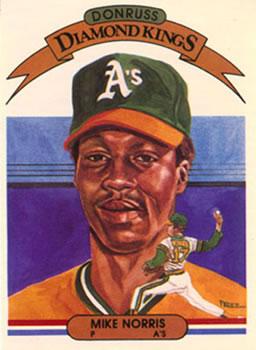 #19 Mike Norris - Oakland Athletics - 1982 Donruss Baseball