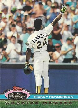 #NNO19a Rickey Henderson - Oakland Athletics - 1991 Stadium Club Charter Member