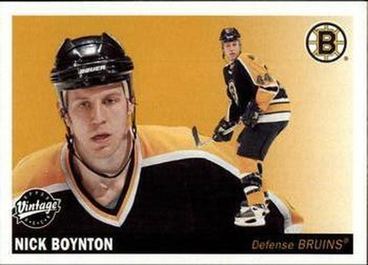 #19 Nick Boynton - Boston Bruins - 2002-03 Upper Deck Vintage Hockey