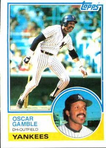 #19 Oscar Gamble - New York Yankees - 1983 Topps Baseball