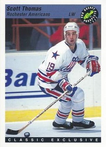 #19 Scott Thomas - Rochester Americans - 1993 Classic Pro Prospects Hockey