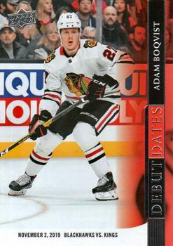 #DD-19 Adam Boqvist - Chicago Blackhawks - 2020-21 Upper Deck - Debut Dates Hockey