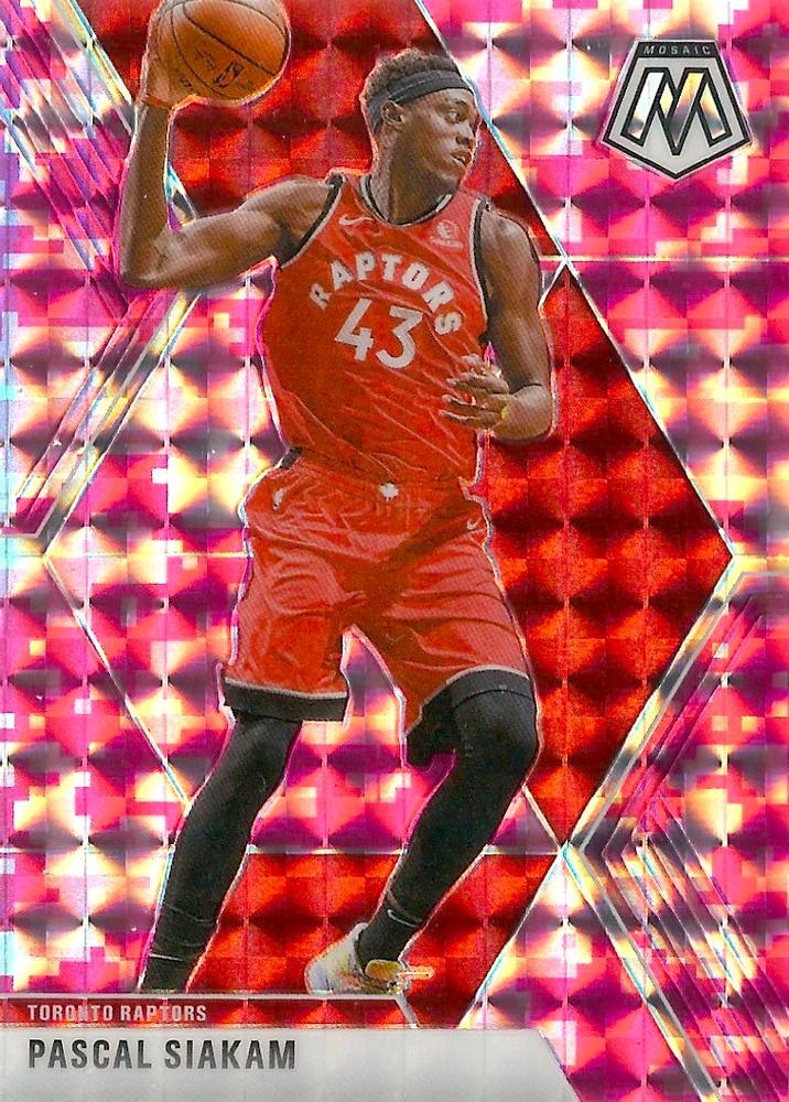 #19 Pascal Siakam - Toronto Raptors - 2019-20 Panini Mosaic - Camo Pink Basketball