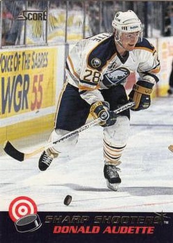 #19 Donald Audette - Buffalo Sabres - 1992-93 Score - Sharp Shooters Hockey
