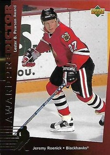 #C19 Jeremy Roenick - Chicago Blackhawks - 1994-95 Upper Deck - Predictors Canadian Gold Exchange Hockey