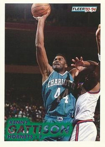 #19 Kenny Gattison - Charlotte Hornets - 1993-94 Fleer Basketball