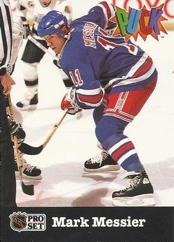 #19 Mark Messier - New York Rangers - 1991-92 Pro Set PUCK Hockey