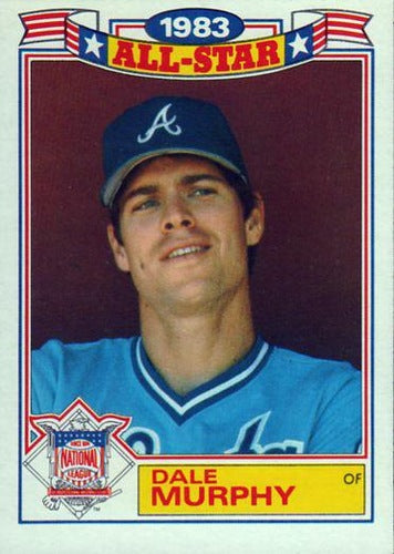#19 Dale Murphy - Atlanta Braves - 1984 Topps - Glossy All-Stars Baseball