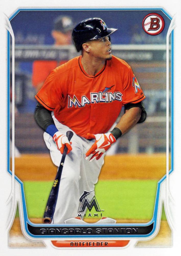 #19 Giancarlo Stanton - Miami Marlins - 2014 Bowman Baseball