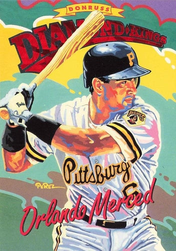 #DK-19 Orlando Merced - Pittsburgh Pirates - 1994 Donruss - Diamond Kings Baseball