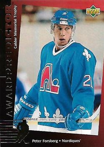 #C1 Peter Forsberg - Quebec Nordiques - 1994-95 Upper Deck - Predictors Canadian Gold Exchange Hockey