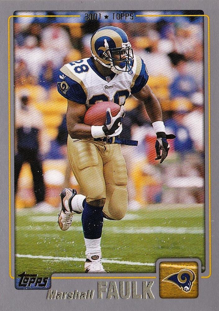 #1 Marshall Faulk - St. Louis Rams - 2001 Topps Football