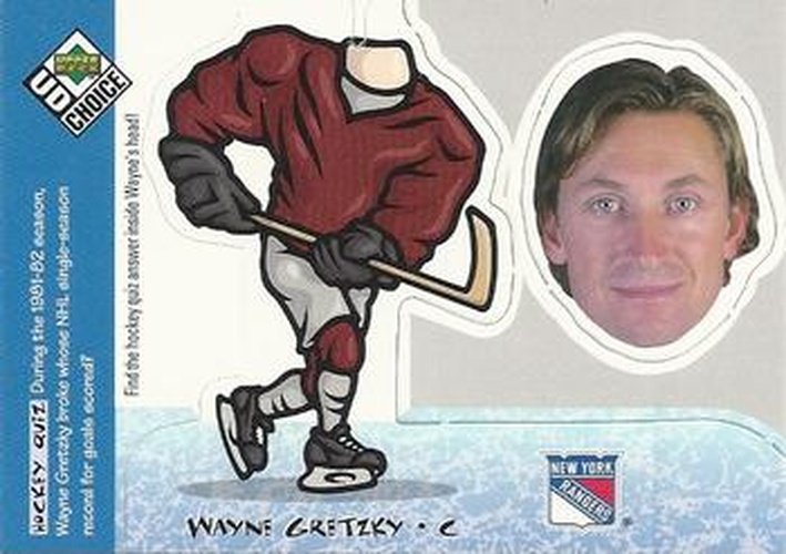 #BH1 Wayne Gretzky - New York Rangers - 1998-99 UD Choice - Bobbing Head Hockey