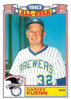 #1 Harvey Kuenn - Milwaukee Brewers - 1984 Topps - Glossy All-Stars Baseball