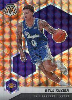 #1 Kyle Kuzma - Los Angeles Lakers - 2020-21 Panini Mosaic - Mosaic Reactive Orange Basketball