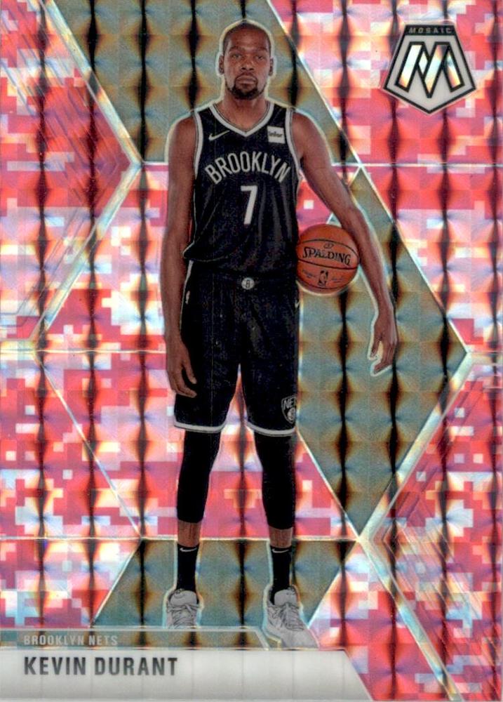 #1 Kevin Durant - Brooklyn Nets - 2019-20 Panini Mosaic - Camo Pink Basketball
