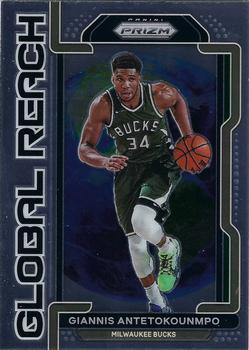 #1 Giannis Antetokounmpo - Milwaukee Bucks - 2021-22 Panini Prizm - Global Reach Basketball
