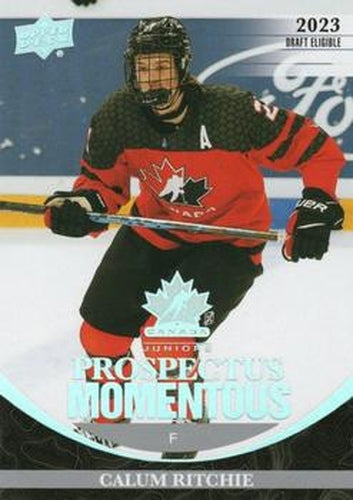 #PM-1 Calum Ritchie - Canada - 2023 Upper Deck Team Canada Juniors - Prospectus Momentous Hockey