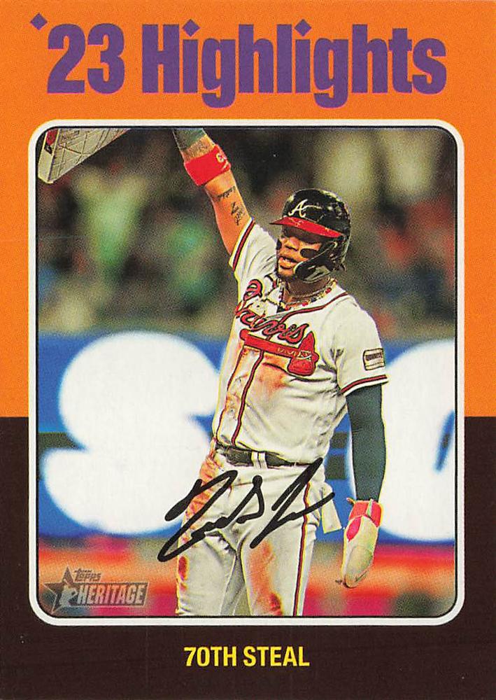 #1 70th Steal (Ronald Acuña Jr.) - Atlanta Braves - 2024 Topps Heritage Baseball