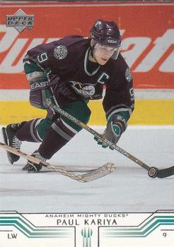 #1 Paul Kariya - Anaheim Mighty Ducks - 2001-02 Upper Deck Hockey