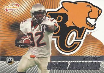 #1 Kelvin Anderson - British Columbia Lions - 2003 Pacific Atomic CFL Football