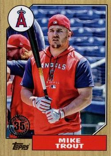 #87TBU-1 Mike Trout - Los Angeles Angels - 2022 Topps Update - 1987 Topps Baseball 35th Anniversary Baseball