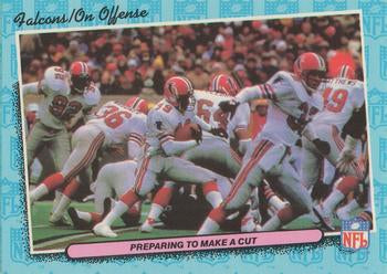 #1 Preparing to Make a Cut Offense - Atlanta Falcons - 1986 Fleer Team Action Football
