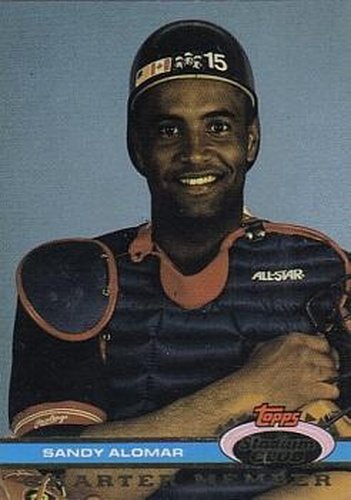 #NNO1a Sandy Alomar - Cleveland Indians - 1991 Stadium Club Charter Member