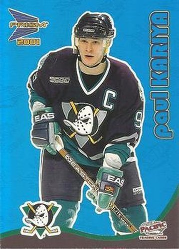 #1 Paul Kariya - Anaheim Mighty Ducks - 2000-01 Pacific Prism McDonald's - Blue Hockey
