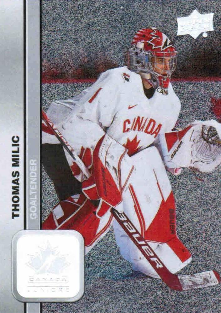 #1 Thomas Milic - Canada - 2023 Upper Deck Team Canada Juniors - Patterned Foilboard Hockey