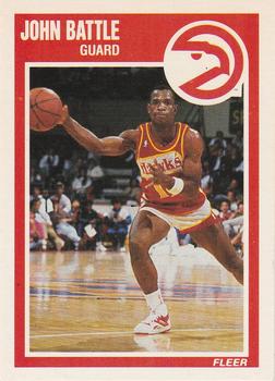 #1 John Battle - Atlanta Hawks - 1989-90 Fleer Basketball
