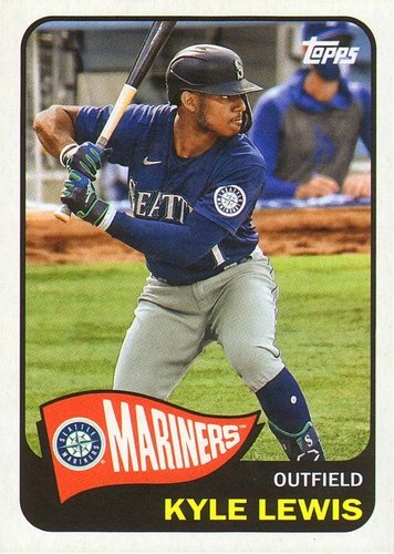 #T65-1 Kyle Lewis - Seattle Mariners - 2021 Topps - 1965 Topps Redux Baseball