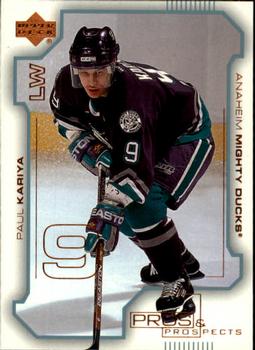 #1 Paul Kariya - Anaheim Mighty Ducks - 2000-01 Upper Deck Pros & Prospects Hockey