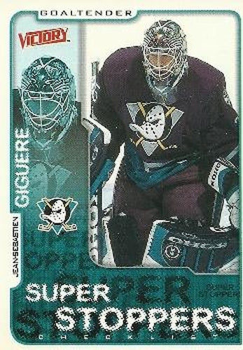 #1 Jean-Sebastien Giguere - Anaheim Mighty Ducks - 2001-02 Upper Deck Victory Hockey