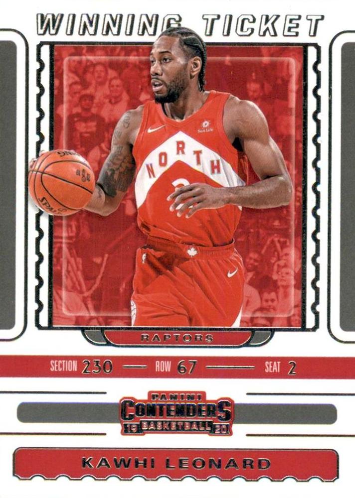 #1 Kawhi Leonard - Toronto Raptors - 2019-20 Panini Contenders - Winning Ticket Basketball
